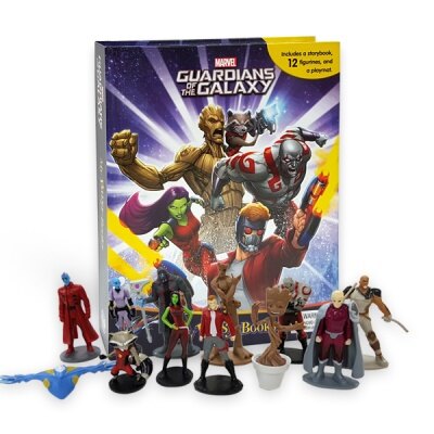 Marvel Guardians of The Galaxy My Busy Books 가디언즈 오브 갤럭시 비지북 (미니피규어 12개 + 놀이판)