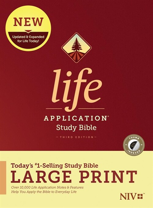 NIV Life Application Study Bible, Third Edition, Large Print (Hardcover, Indexed) (Hardcover)