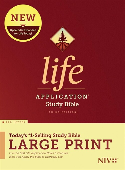 NIV Life Application Study Bible, Third Edition, Large Print (Red Letter, Hardcover) (Hardcover)