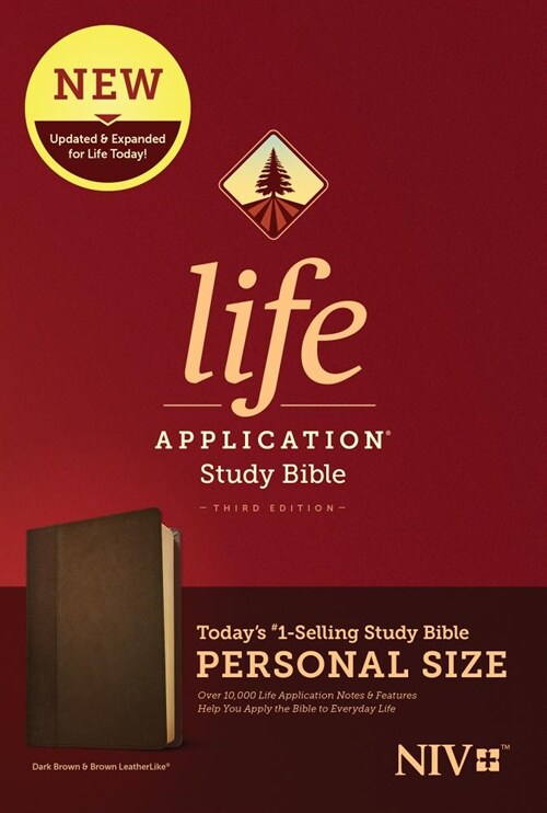 NIV Life Application Study Bible, Third Edition, Personal Size (Leatherlike, Dark Brown/Brown) (Imitation Leather)