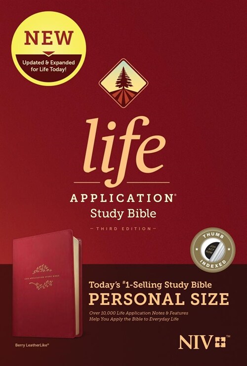 NIV Life Application Study Bible, Third Edition, Personal Size (Leatherlike, Berry, Indexed) (Imitation Leather)