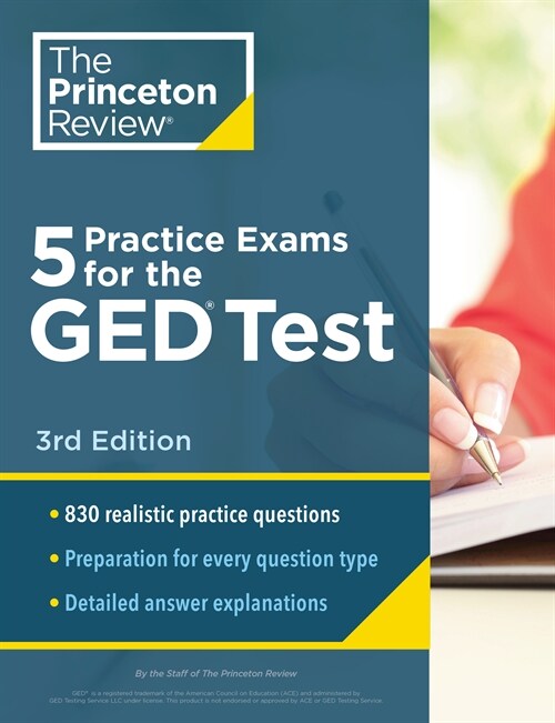 5 Practice Exams for the GED Test, 3rd Edition: Extra Prep for a Higher Score (Paperback)