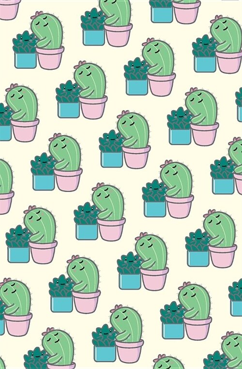 Cactus Notebook: Kawaii Succulent Plants Notebook (Composition Book Journal, 110 Pages Ruled, 5.25 x 8) (Paperback)