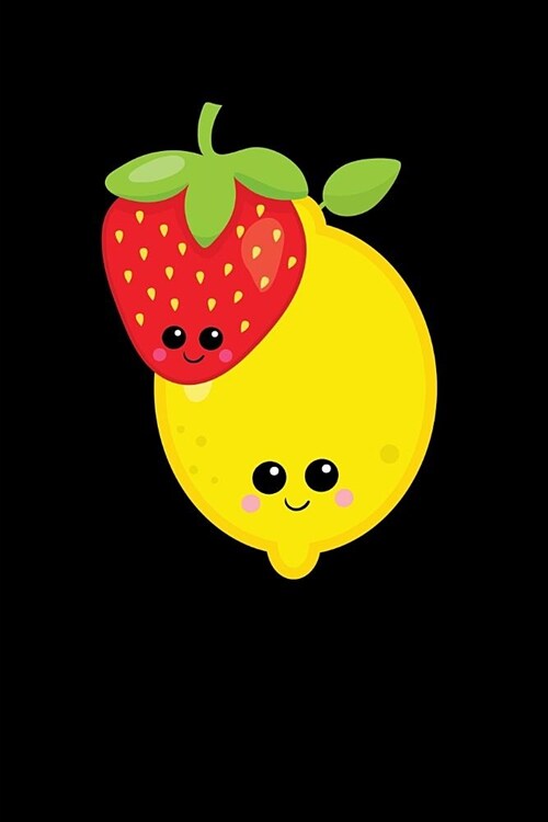 Strawberry Lemon Notebook: Novelty Food Notebook Small Lined Notebook (Paperback)