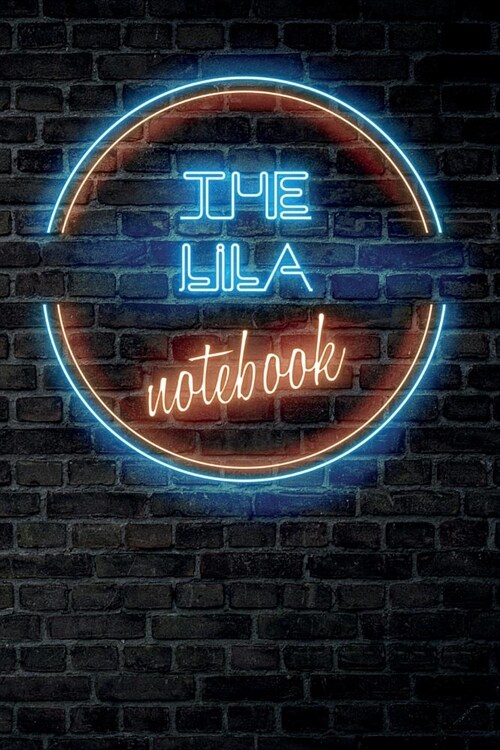 The LILA Notebook: Vintage Blank Ruled Personalized & Custom Neon Sign Name Dotted Notebook Journal for Girls & Women. Wall Background. F (Paperback)