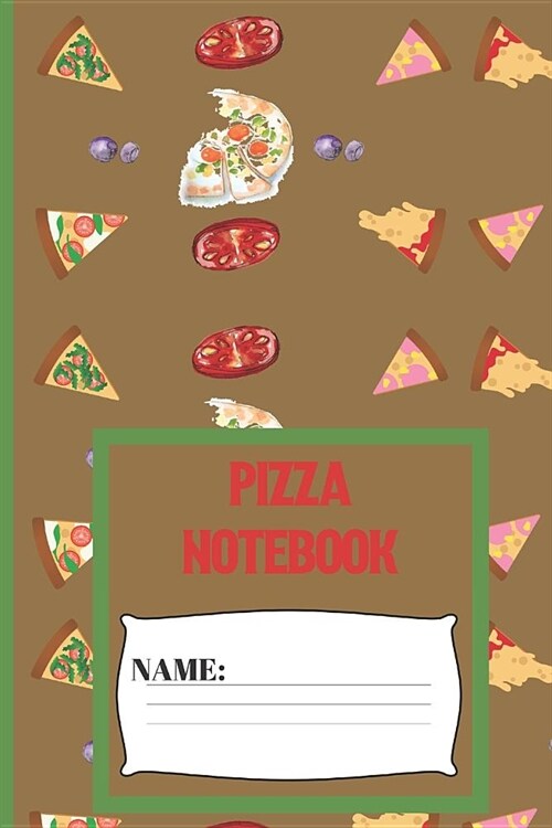 Pizza Notebook: Small funny composition notebook 120 pages (6 x 9 Inch). Veggie Pizza Blank lined notebook for monkey lovers (Paperback)