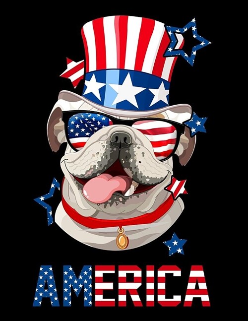 America: English Bulldog Blank Sheet Music 150 pages 8.5 x 11 in. 12 Staves Per Page Music Staff Composition Notation Songwriti (Paperback)