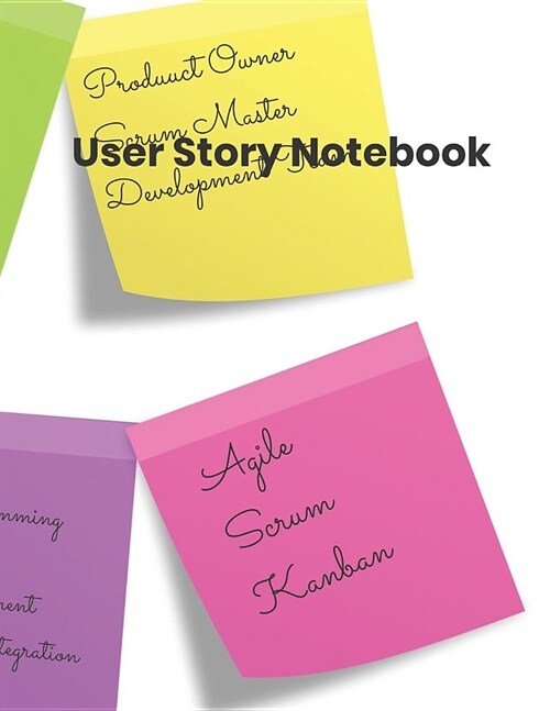 User Story Notebook: Notebook for Agile/Scrum Software Development. With blank user story template pages inside. (Paperback)