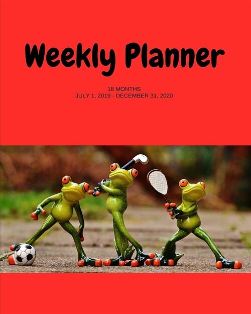 Weekly Planner: Frog sports (Paperback)
