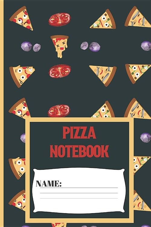 Pizza Notebook: Small funny composition notebook 120 pages (6 x 9 Inch). Shocked Pizza Blank lined notebook for Pizza lovers (Paperback)