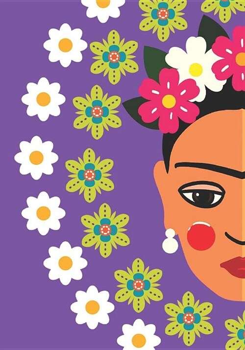 Whimsical Frida Folk Art Lined Undated Journal: Diary Notebook (Paperback)