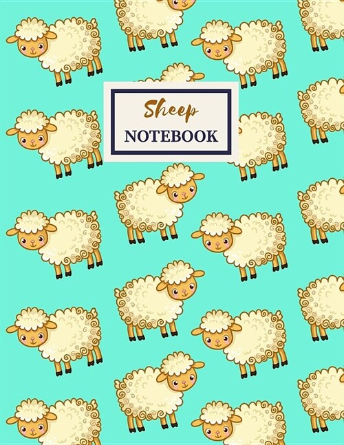 SHEEP Notebook: Composition Book: Legal Ruled, Blank Lined Journal (Paperback)