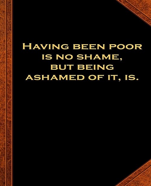 Ben Franklin Quote Poor Shame Vintage Style School Composition Book: (Notebook, Diary, Blank Book) (Famous Quotes Composition Books Notebooks) (Paperback)