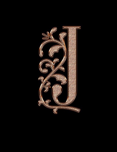 J. Monogram Initial J Notebook. Blank Lined College Ruled Notebook Journal Planner Diary. (Paperback)