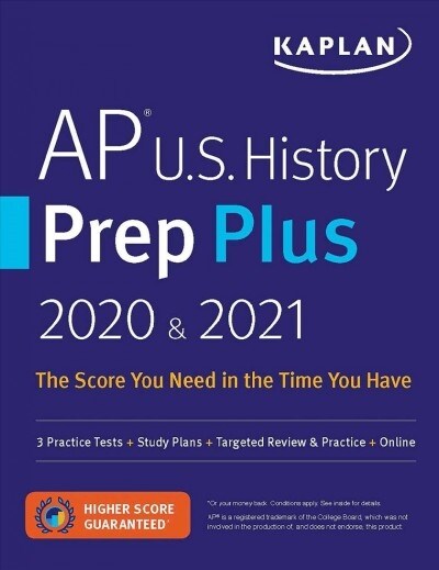 AP U.S. History Prep Plus 2020 & 2021: 3 Practice Tests + Study Plans + Review + Online (Paperback)