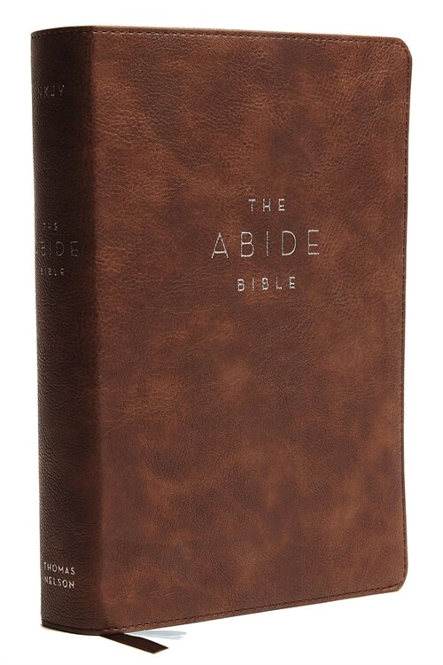 NKJV, Abide Bible, Leathersoft, Brown, Red Letter Edition, Comfort Print: Holy Bible, New King James Version (Imitation Leather)