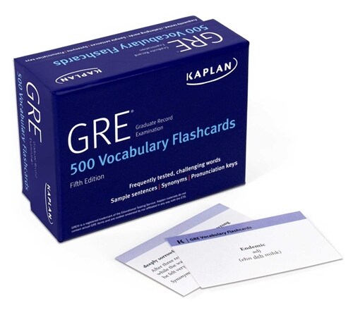 GRE Vocabulary Flashcards + Online Access to Review Your Cards, a Practice Test, and Video Tutorials (Paperback, 5)