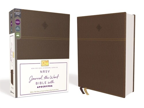 Nrsv, Journal the Word Bible with Apocrypha, Leathersoft, Brown, Comfort Print: Reflect, Journal, or Create Art Next to Your Favorite Verses (Imitation Leather)