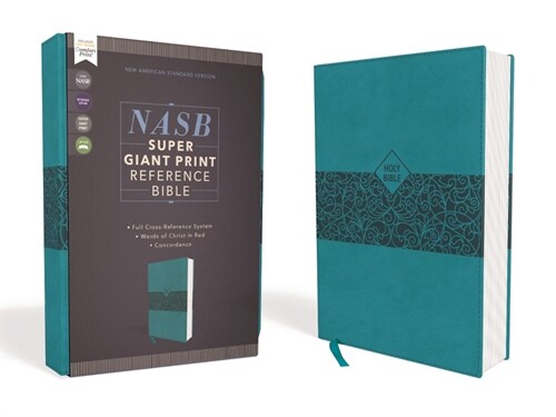 Nasb, Super Giant Print Reference Bible, Leathersoft, Teal, Red Letter Edition, 1995 Text, Comfort Print (Imitation Leather)