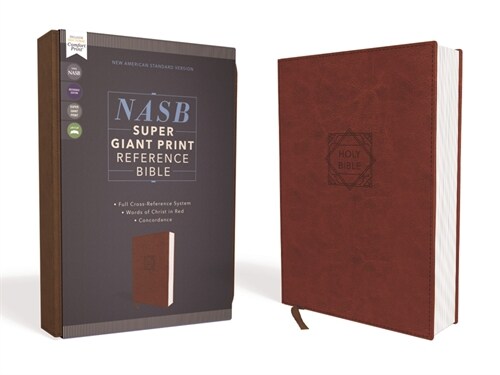 Nasb, Super Giant Print Reference Bible, Leathersoft, Brown, Red Letter Edition, 1995 Text, Comfort Print (Imitation Leather)