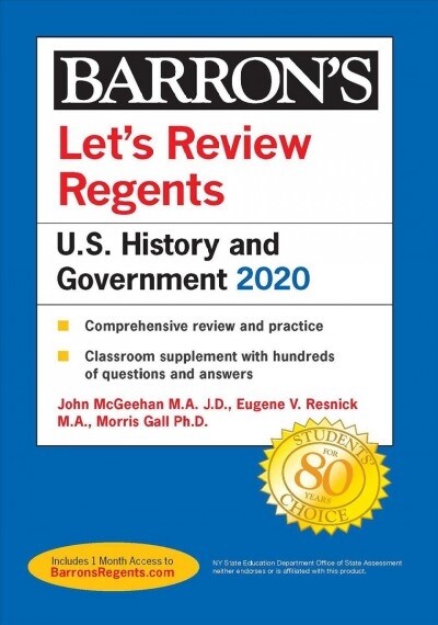 Lets Review Regents: U.S. History and Government 2020 (Paperback)
