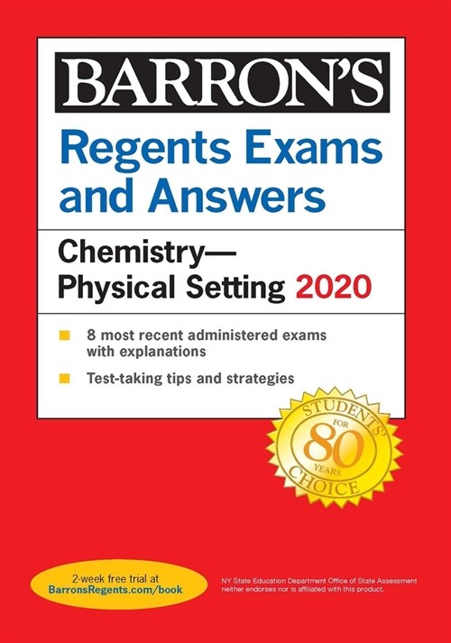 Regents Exams and Answers: Chemistry--Physical Setting 2020 (Paperback)