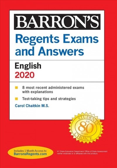 Regents Exams and Answers: English 2020 (Paperback)