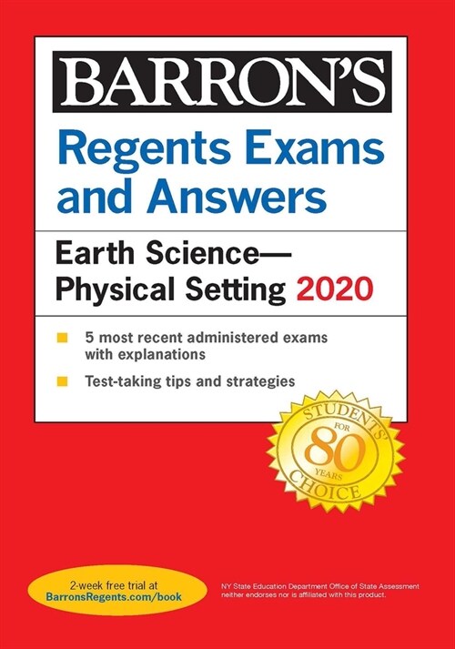 Regents Exams and Answers: Earth Science--Physical Setting 2020 (Paperback)