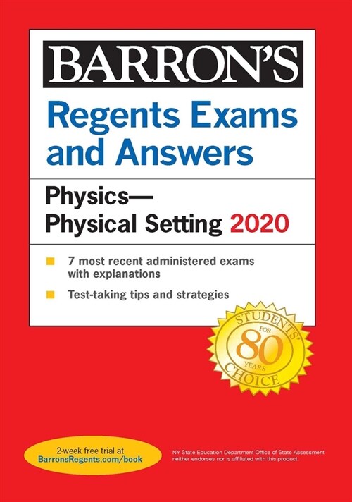 Regents Exams and Answers: Physics--Physical Setting 2020 (Paperback)