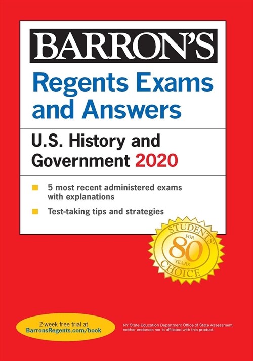 Regents Exams and Answers: U.S. History and Government 2020 (Paperback)