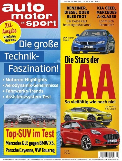 Auto Motor + Sport (격주간 독일판): 2019년 06월 20일