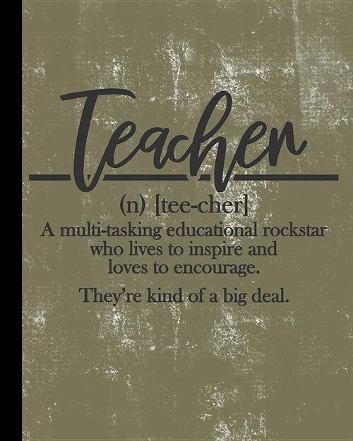 teacher A multi-taking educational rockstar who lives to inspire and loves to encourage. Theyre kind of a big deal.: Daily Action Planner - My Next 9 (Paperback)
