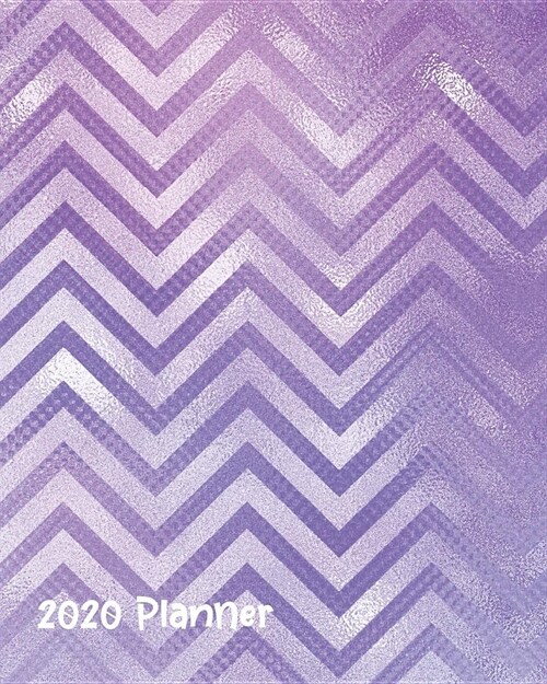 2020 Planner: Weekly Basic Large Planner: 52 Week Agenda: Extra Dot Grid Pages: Paperback Cover: Lavender Zig Zag Stripes (Paperback)