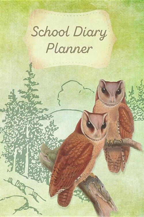 School Diary Planner: Vintage Owls Undated Organizer Academic Planner A5 Daily Weekly Monthly Yearly Management For Students back to school (Paperback)