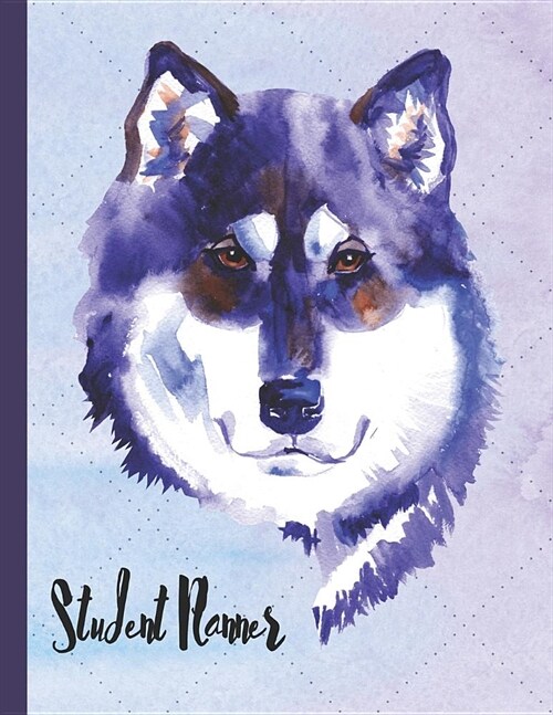 Student Planner: School Planner 2019-2020 Watercolor Dog Design (Paperback)