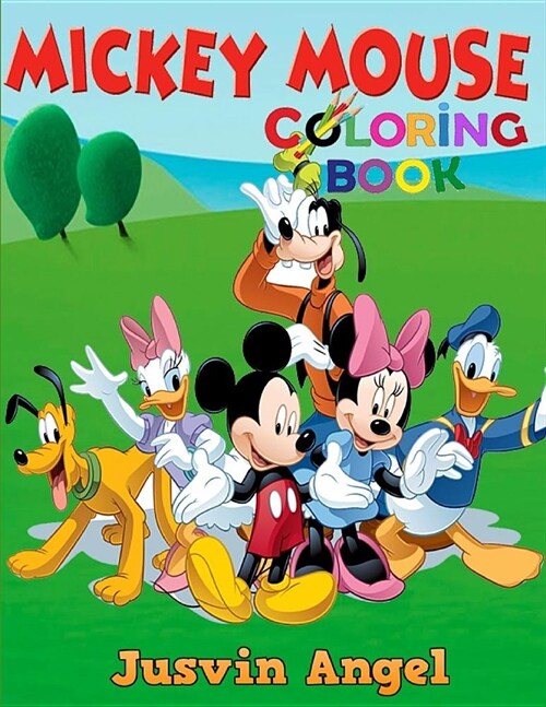 Mickey Mouse Coloring Book: For Kids Ages 4-8 (Paperback)