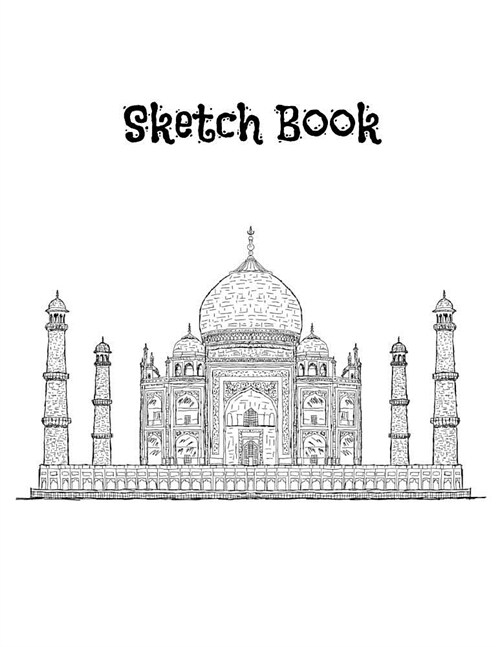 Sketch Book: Large white blank journal sketch pad for boys and girls, kids, teens and also for adult artists (Paperback)