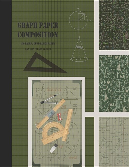 Graph Paper Composition: Grid Paper Notebook, Squared Graphing Paper * Blank Quad Ruled * Large (8.5 x 11) * Olive (Paperback)