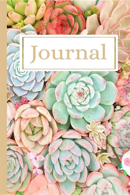 Journal: 6x9 Lined Writing Notebook Succulent Design (Paperback)