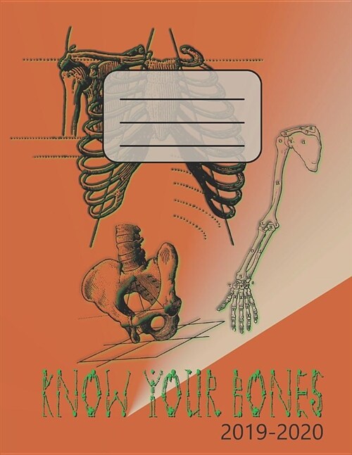 Know you Bones 2019-2020: dated Calendar with antique anatomy drawings including 120 pages Notebook (Paperback)