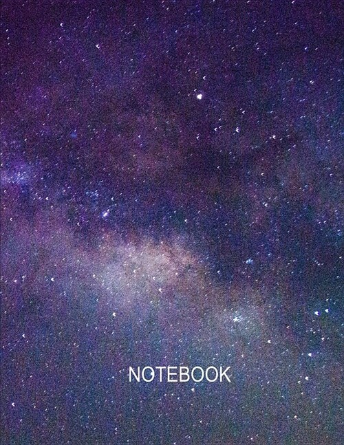 Notebook. Galaxy Cover. Composition Notebook. College Ruled. 8.5 x 11. 120 Pages. (Paperback)