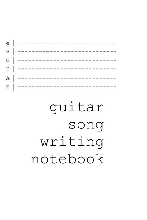 Guitar Song Writing Notebook (Paperback)