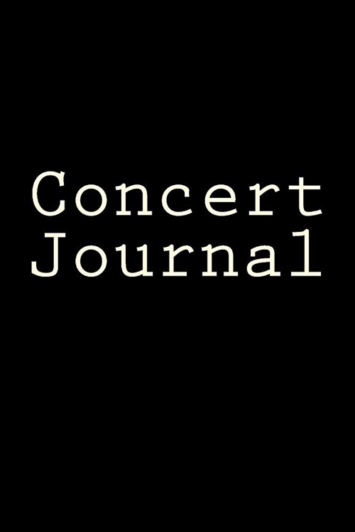 Concert Journal: Writing Journal (Paperback)