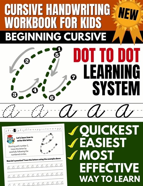 Cursive Handwriting Workbook for Kids: Dot to Dot Cursive Practice Book (Paperback)