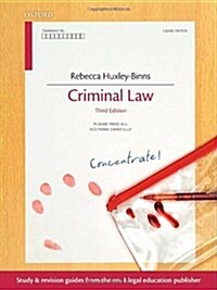 Criminal Law Concentrate: Law Revision and Study Guide (Paperback, 3, Revised)