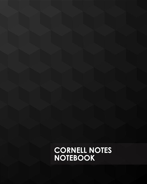 Cornell Notes Notebook: Dark Black Abstract Texture Proven Study Method for College, High School and Homeschool Students 8x10 140 Blank Lined (Paperback)