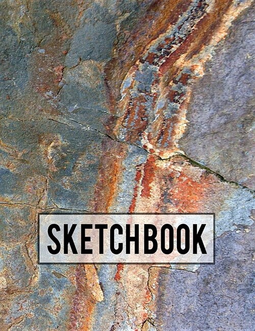 Sketch Book: Natural Slate Stone Design - Large 8.5x11 Drawing Notebook (Paperback)