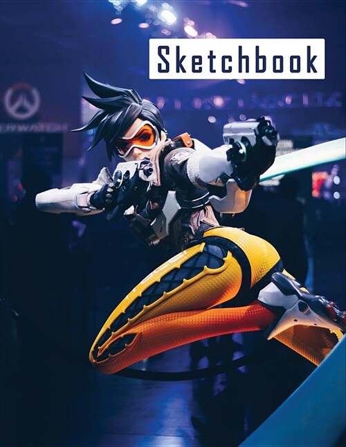 Sketchbook: A Large Journal With Blank Paper For Drawing Sketching and Doodling, hero game cover, perfect Art Supplies (Paperback)