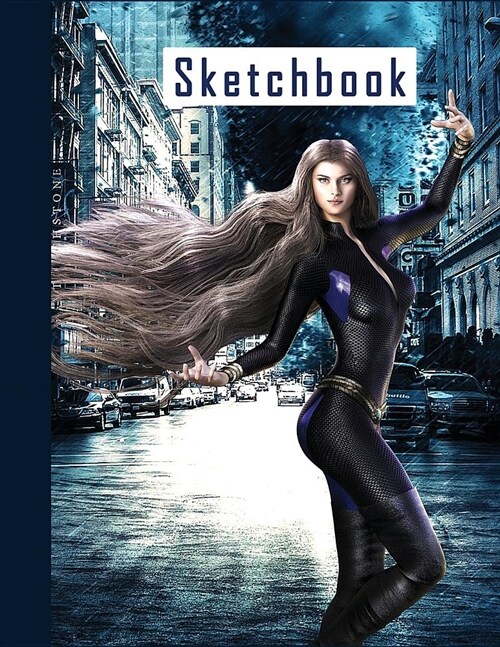 Sketchbook: A Large Journal With Blank Paper For Drawing Sketching and Doodling, hero game cover, perfect Art Supplies, for girls (Paperback)