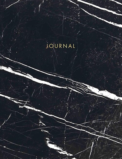 Journal: Classic Black and White Marble with Gold Lettering - Marble & Gold Journal 150 College-ruled Pages 8.5 x 11 - A4 Size (Paperback)